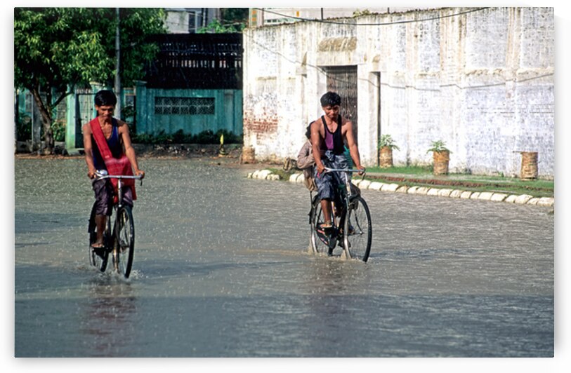 Heavy rain creates flooded streets in Mandalay Myanmar by Marco Brivio