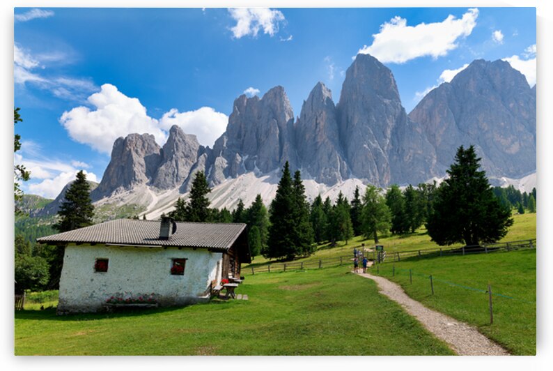 Panorama of Dolomites in Val di Funes South Tyrol Italy by Marco Brivio