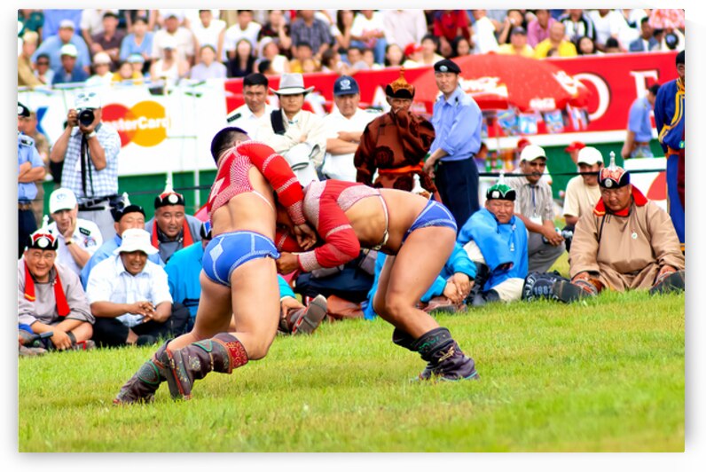 Wrestling games at Naadam festival in Ulaanbaatar Mongolia by Marco Brivio