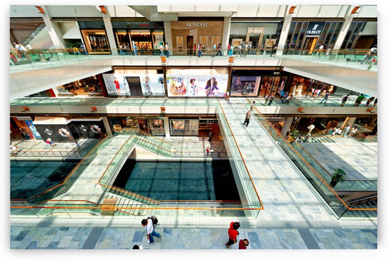 Shoppers explore stores in Marina Bay Sands Mall in Singapore by Marco Brivio