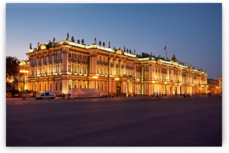 Admiralty Building at night in Saint Petersburg Russia by Marco Brivio