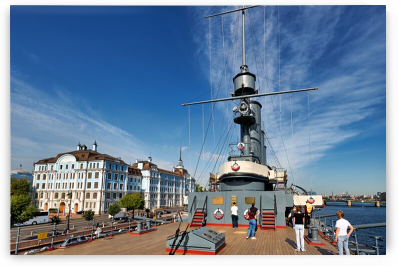 Cruiser Aurora in Saint Petersburg near the Neva River by Marco Brivio