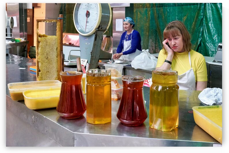 Honey products at Kuznechnyy Rynok Market in Saint Petersburg by Marco Brivio