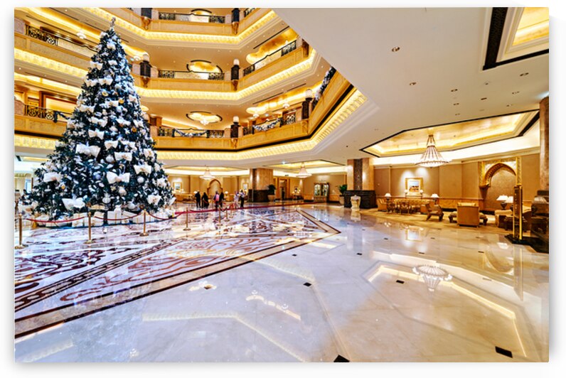 Christmas tree in Abu Dhabi Emirates Palace Hotel lobby by Marco Brivio