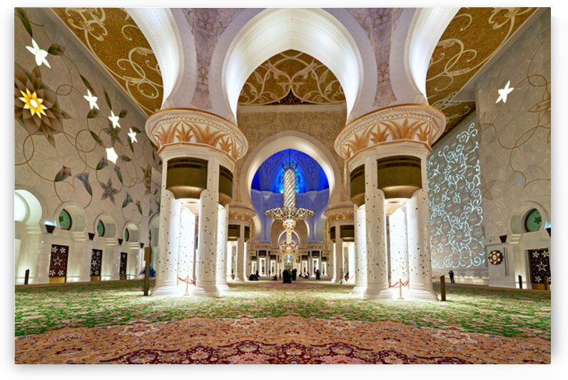 Exploring the interior of Sheikh Zayed Grand Mosque in Abu Dhabi by Marco Brivio