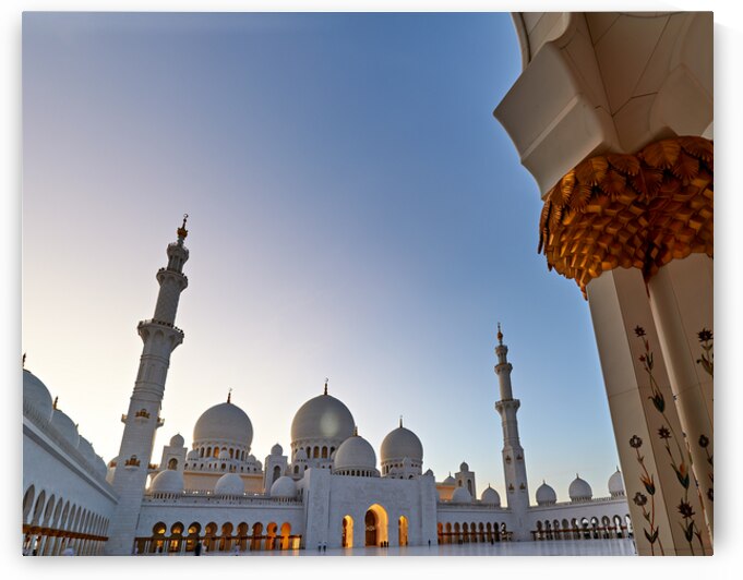 Visitors explore Sheikh Zayed Grand Mosque in Abu Dhabi by Marco Brivio