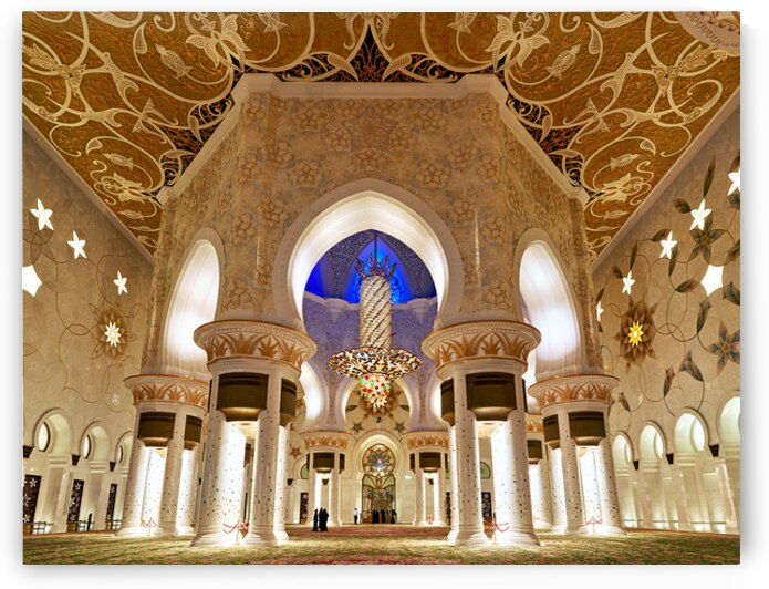 Exploring the interior of Sheikh Zayed Grand Mosque in Abu Dhabi by Marco Brivio