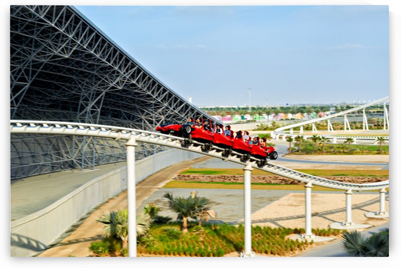 Ferrari World roller coaster ride in Abu Dhabi with guests by Marco Brivio