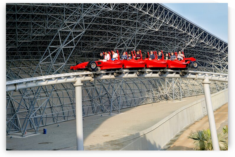 Ferrari World roller coaster ride in Abu Dhabi with guests by Marco Brivio