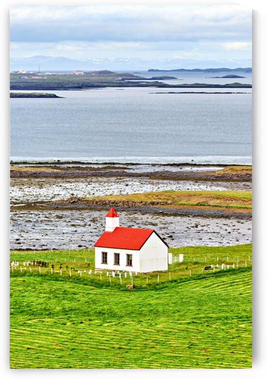 Church located in the western fjords of Iceland near the sea by Marco Brivio