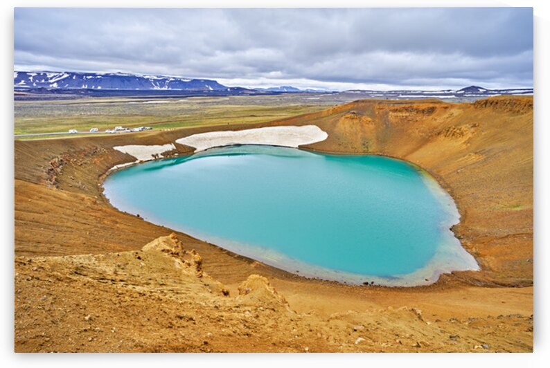 Krafla volcanic area with geothermal lake in Iceland by Marco Brivio