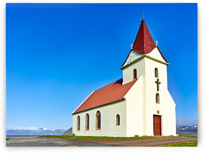 Ingjaldsoll church in Iceland is a mountain landmark by Marco Brivio
