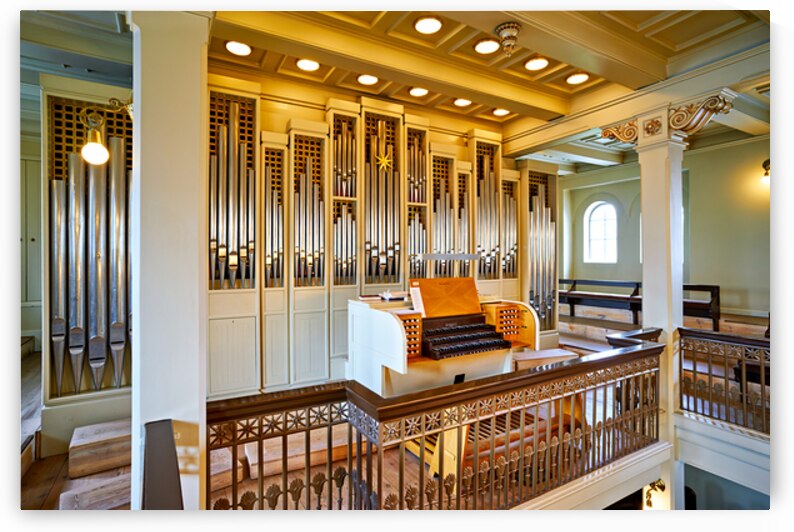 Domkirkjan Church organ in Reykjavik Iceland during a service by Marco Brivio