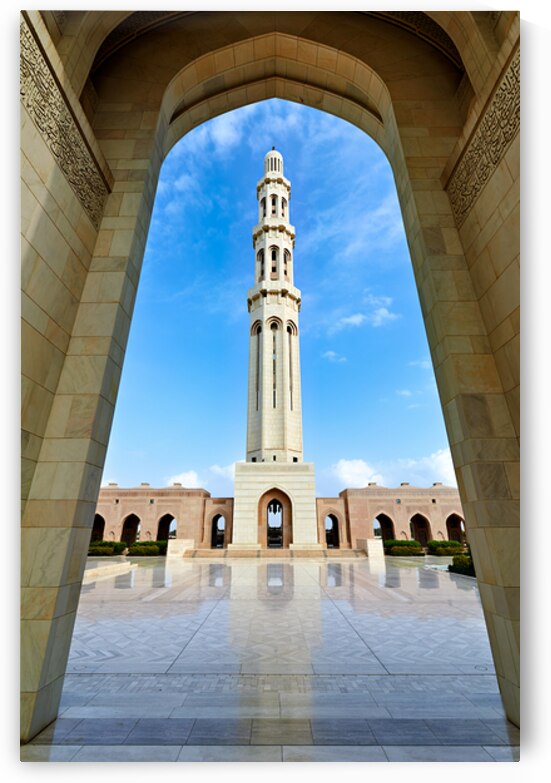 Visit Sultan Qaboos Grand Mosque in Muscat Oman during daytime by Marco Brivio