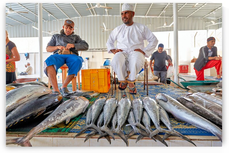Fish market scene in Muscat Oman during daytime activity by Marco Brivio