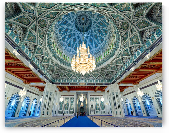 Sultan Qaboos Grand Mosque interior view in Muscat Oman by Marco Brivio