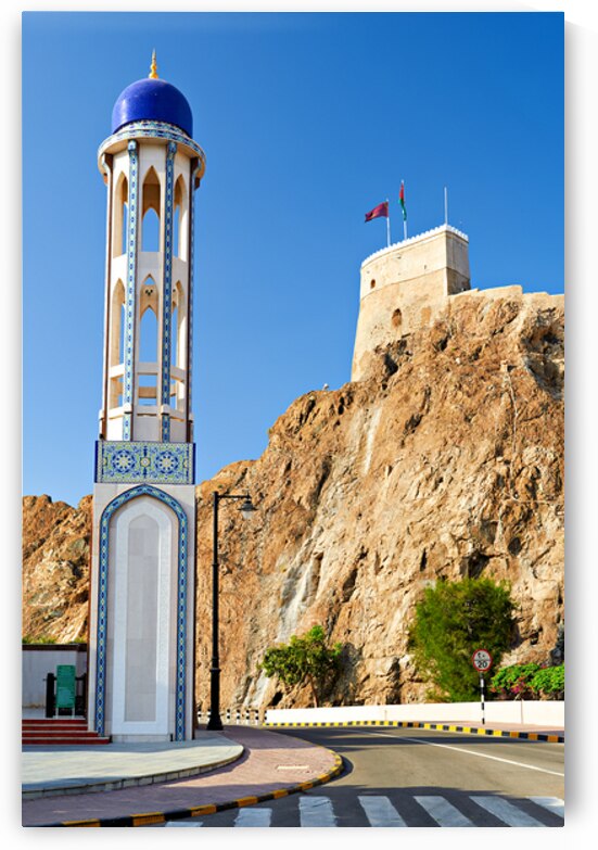 Visit to Al Khor mosque in Muscat Oman during bright day by Marco Brivio