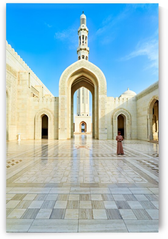 Visitors explore Sultan Qaboos Grand Mosque in Muscat by Marco Brivio