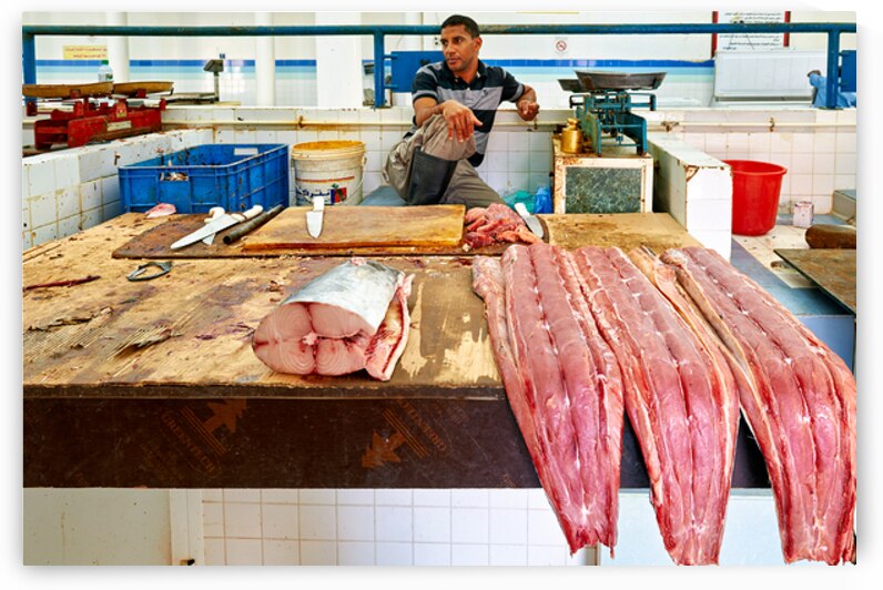 Fish market in Nizwa Oman featuring fresh catch by Marco Brivio