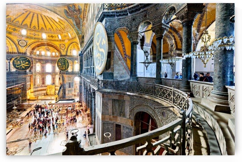 Visitors explore Hagia Sophia Grand Mosque in Istanbul by Marco Brivio