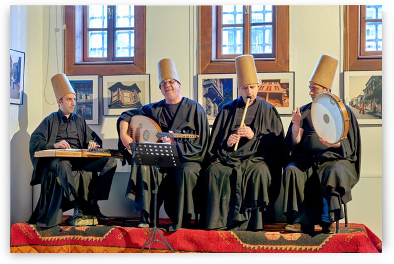 Dervishes perform in Istanbul at a Sufi event by Marco Brivio