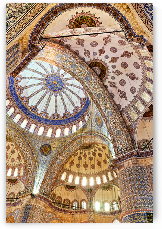 Beautiful view of the interior of the Blue Mosque in Istanbul by Marco Brivio