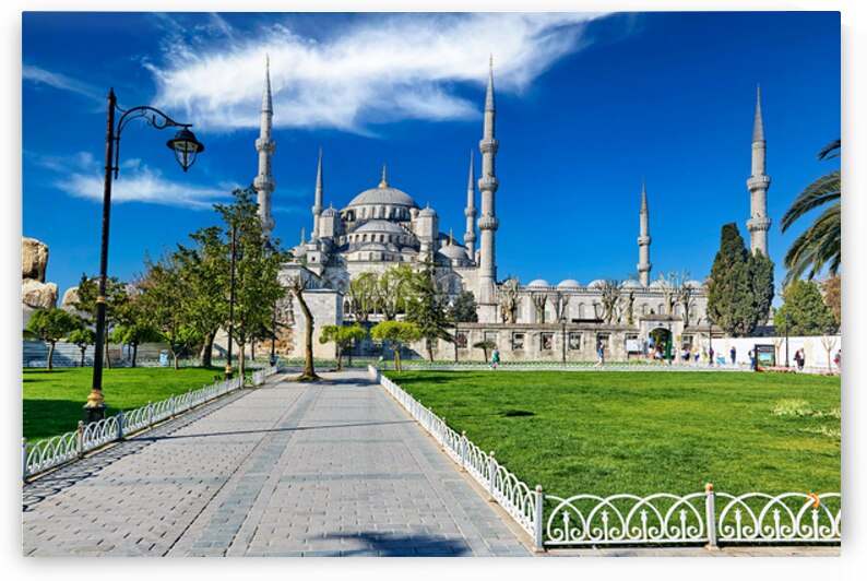 Visit Blue Mosque in Istanbul Turkey with clear sky by Marco Brivio