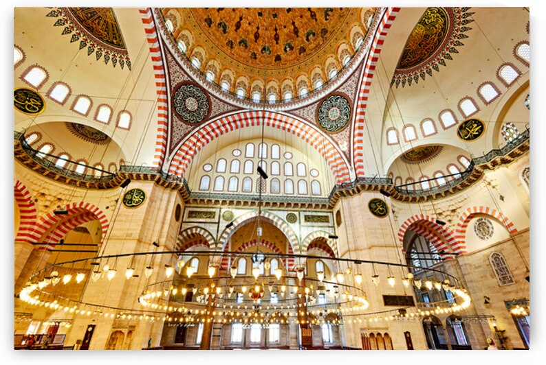 Ceiling light fixtures in Istanbuls Suleymaniye Mosque by Marco Brivio