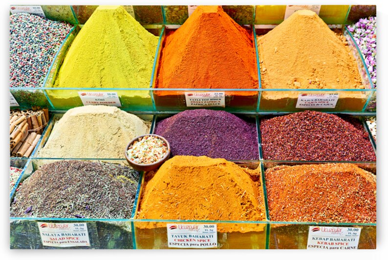 Exploring the Grand Bazaar with colorful spices in Istanbul by Marco Brivio