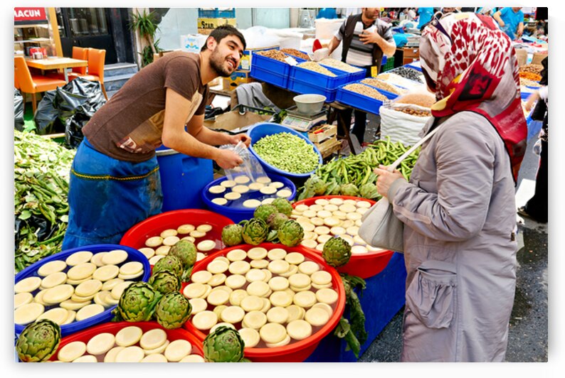 Market activity in Istanbul Turkey with local vendors by Marco Brivio