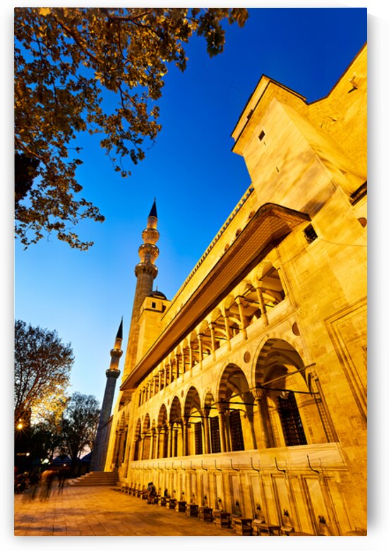 Suleymaniye Mosque at night in Istanbul Turkey by Marco Brivio