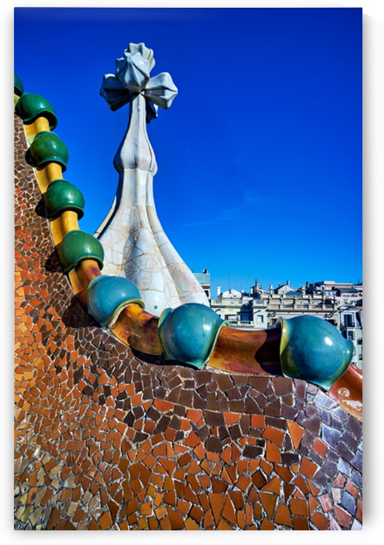 Exploring Casa Batllo in Barcelona under a clear sky by Marco Brivio