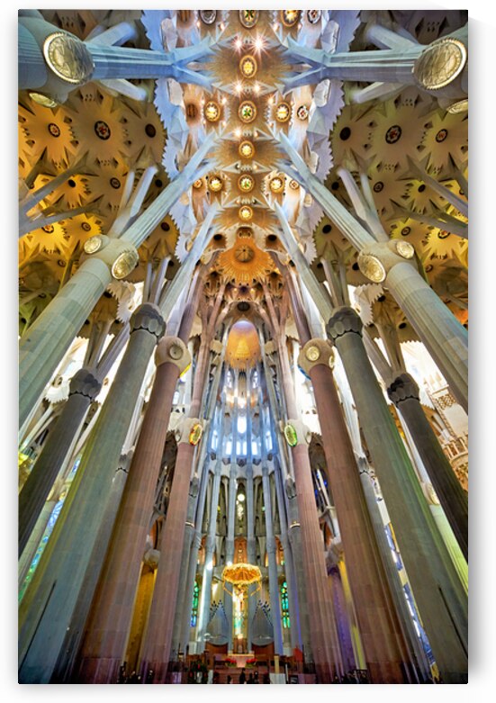 Interior view of Barcelonas Sagrada Família by Marco Brivio