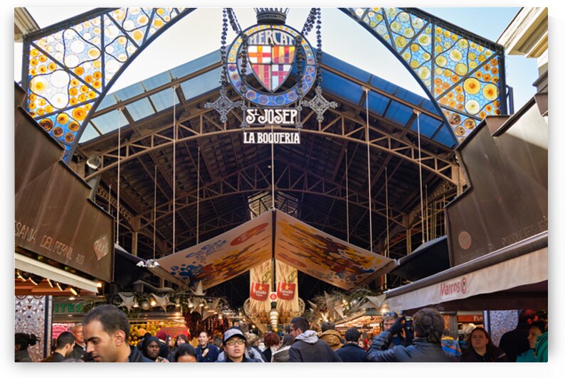 Entrance to Mercat de Sant Josep de la Boqueria in Barcelona by Marco Brivio