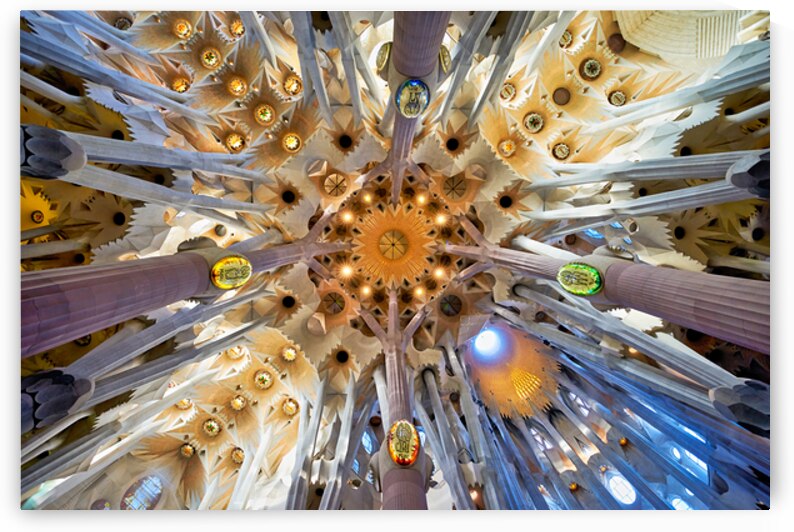 Unique view inside Basílica de la Sagrada Família in Barcelona by Marco Brivio