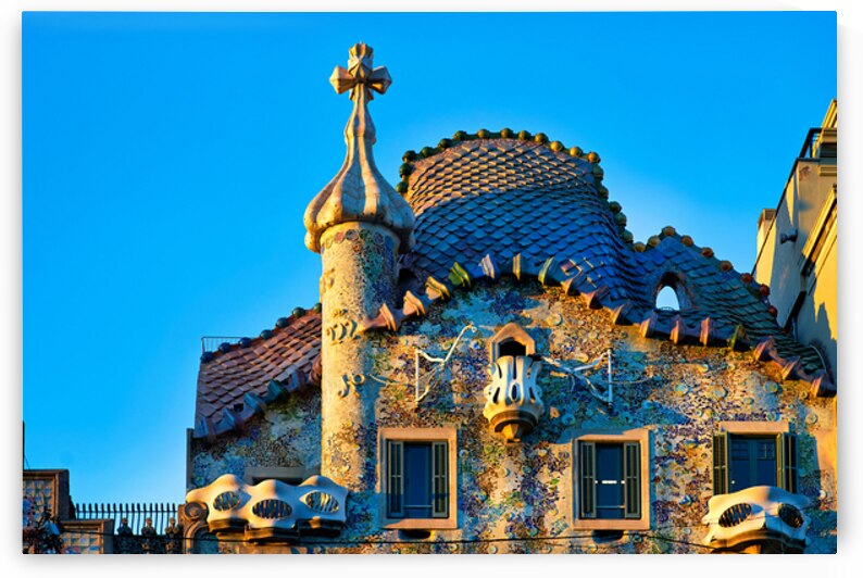 Exploring Casa Batllo in Barcelona Spain during sunset by Marco Brivio