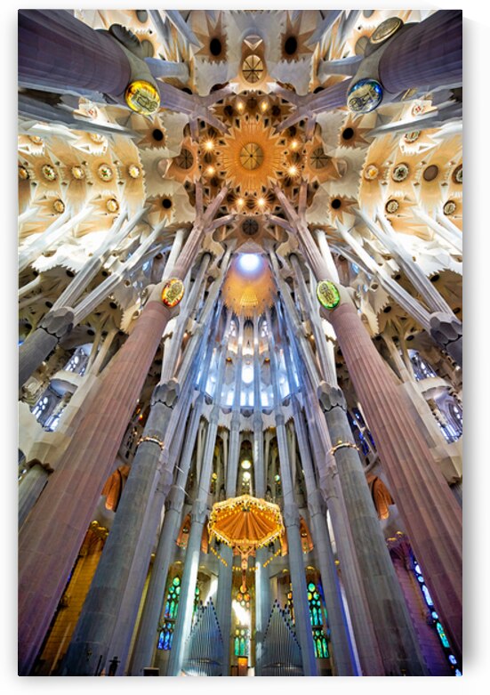 Inside Basílica de la Sagrada Família Barcelona by Marco Brivio