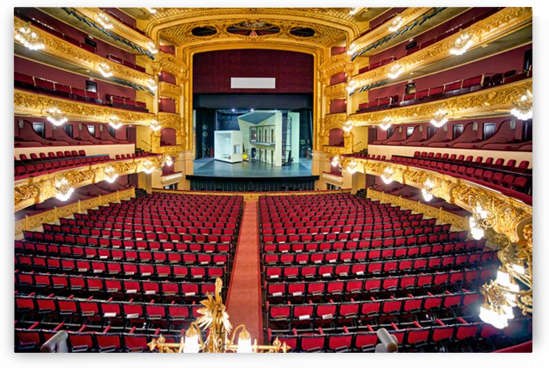 Gran Teatre del Liceu displays empty seats before a performance by Marco Brivio