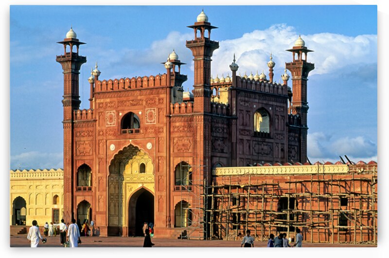 Badshahi mosque in Lahore showcases historical architecture by Marco Brivio
