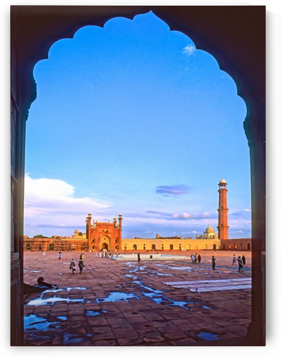 View of Badshahi Mosque in Lahore at sunset by Marco Brivio