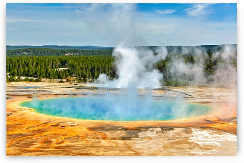 Exploring grand prismatic spring in yellowstone national park by Marco Brivio