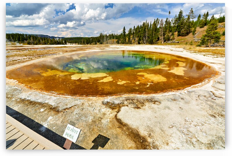 Bright colors in Beauty Pool at Yellowstone National Park by Marco Brivio
