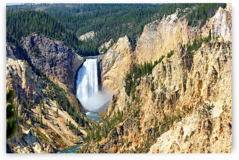 Grand Canyon of Yellowstone: waterfall and cliffs by Marco Brivio