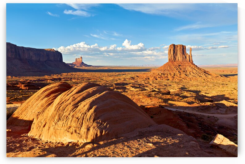 Monument Valley shows its vast red landscape in daylight by Marco Brivio