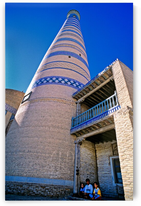 Historic architecture in Khiva Uzbekistan on a sunny day by Marco Brivio