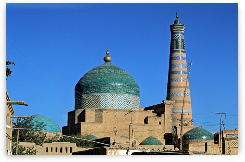 Khiva towers and domes show vibrant architecture in Uzbekistan by Marco Brivio