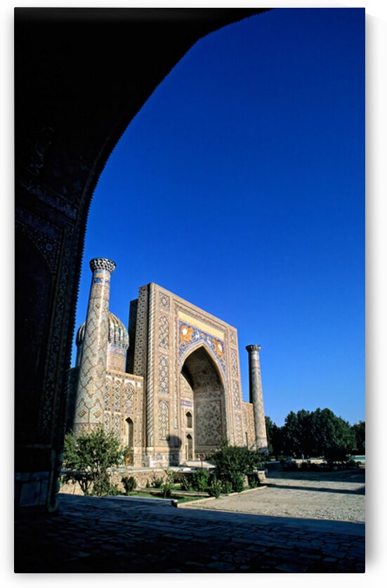 Exploring Khiva in Uzbekistan at a historic site by Marco Brivio