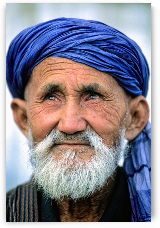 Portrait of an old man in Khiva Uzbekistan by Marco Brivio