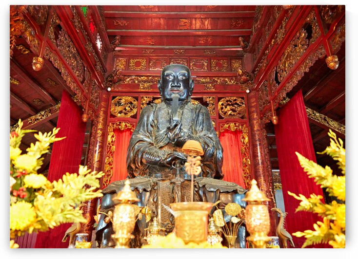 Statue of a Buddha in a temple in Ho Chi Minh City by Marco Brivio
