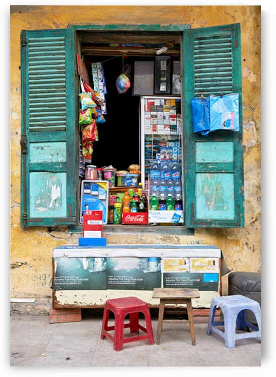 Small shop in Ho Chi Minh City selling snacks and drinks by Marco Brivio